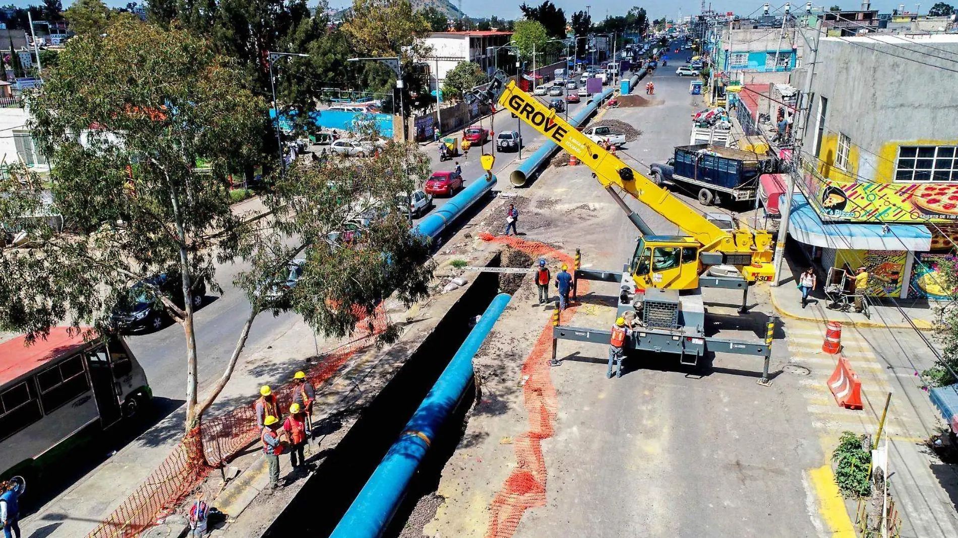 red de agua potable en Nezahualcóyotl